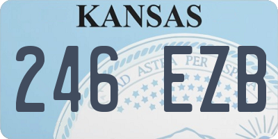 KS license plate 246EZB