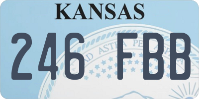 KS license plate 246FBB