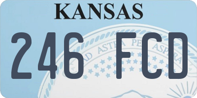 KS license plate 246FCD