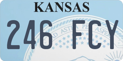 KS license plate 246FCY