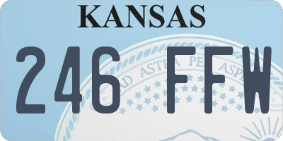 KS license plate 246FFW