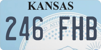 KS license plate 246FHB