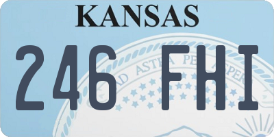 KS license plate 246FHI