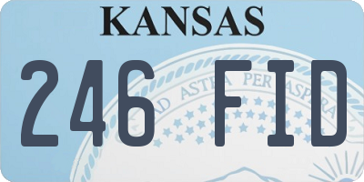 KS license plate 246FID