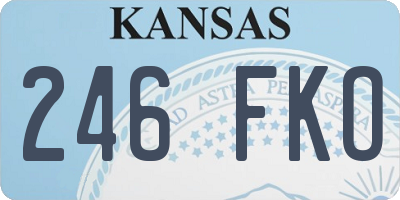 KS license plate 246FKO