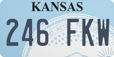 KS license plate 246FKW