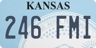 KS license plate 246FMI