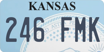KS license plate 246FMK