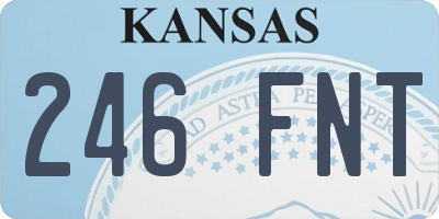 KS license plate 246FNT