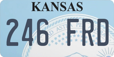 KS license plate 246FRD