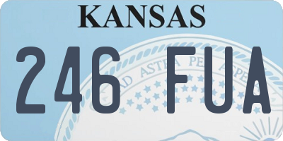 KS license plate 246FUA