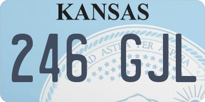 KS license plate 246GJL