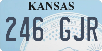 KS license plate 246GJR