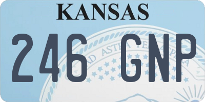 KS license plate 246GNP