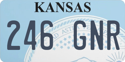 KS license plate 246GNR