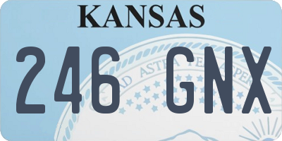 KS license plate 246GNX