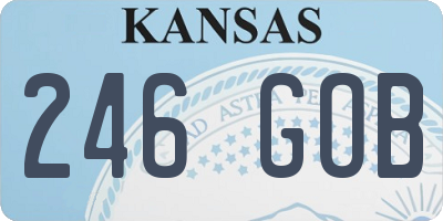 KS license plate 246GOB