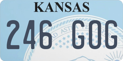 KS license plate 246GOG