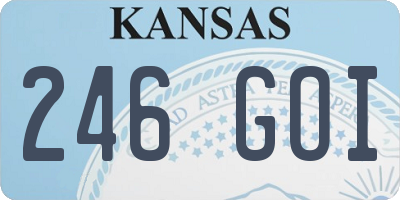 KS license plate 246GOI