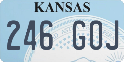 KS license plate 246GOJ