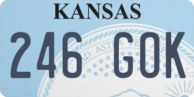 KS license plate 246GOK