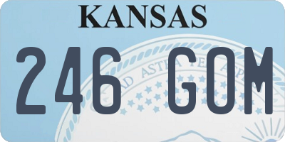KS license plate 246GOM