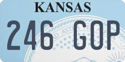 KS license plate 246GOP
