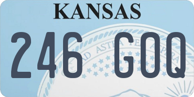 KS license plate 246GOQ