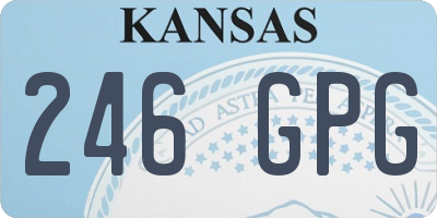 KS license plate 246GPG