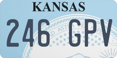 KS license plate 246GPV