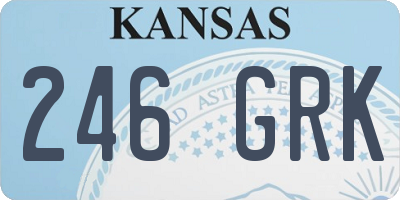 KS license plate 246GRK