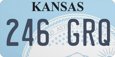 KS license plate 246GRQ