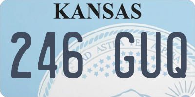 KS license plate 246GUQ