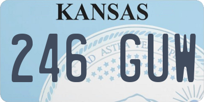 KS license plate 246GUW