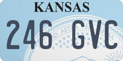 KS license plate 246GVC