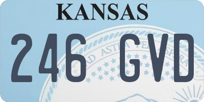 KS license plate 246GVD