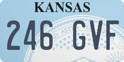 KS license plate 246GVF