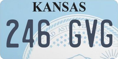 KS license plate 246GVG