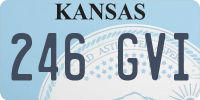 KS license plate 246GVI