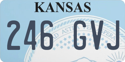KS license plate 246GVJ