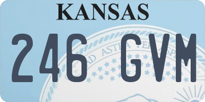 KS license plate 246GVM