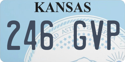 KS license plate 246GVP
