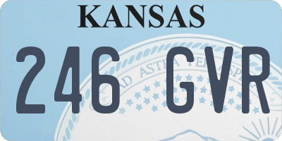 KS license plate 246GVR