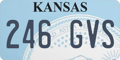 KS license plate 246GVS