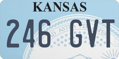 KS license plate 246GVT