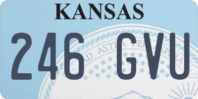 KS license plate 246GVU