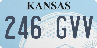 KS license plate 246GVV