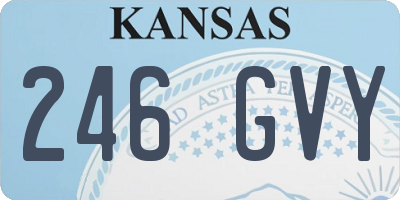 KS license plate 246GVY