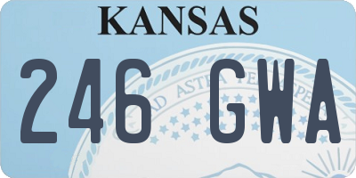 KS license plate 246GWA