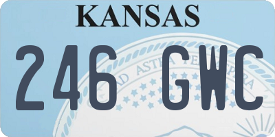 KS license plate 246GWC